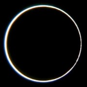 テニアン島での金環日食の写真